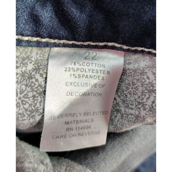 FireFly Women's Plus Size 22 Boot Cut Embroidered Jeans Distressed Embellished - Picture 5 of 8